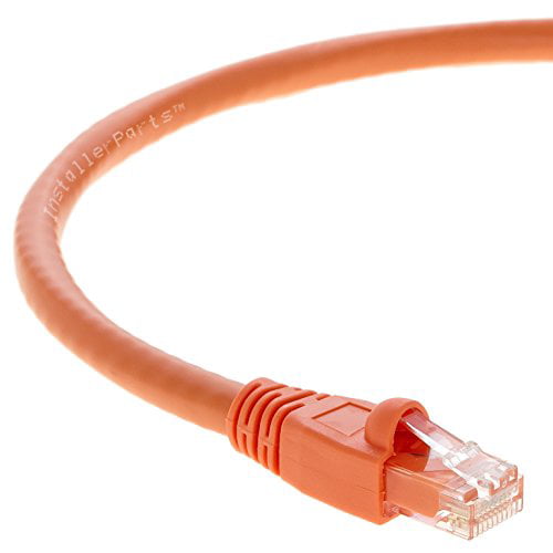 InstallerParts 550MHZ 10Gigabit/Sec Network/High Speed Internet Cable Orange Ethernet Cable CAT6 Cable UTP Non-Booted 2 FT 10 Pack Professional Series 